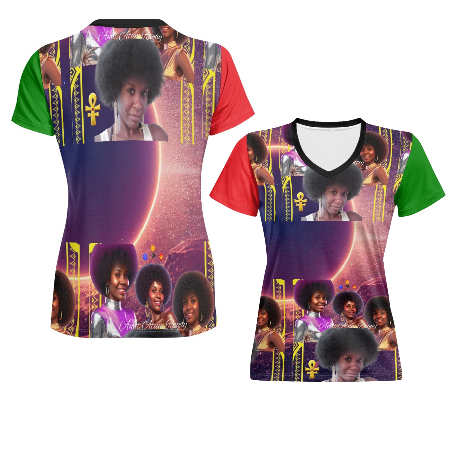 Beloved Ancestors Custom Image V-neck Tshirt