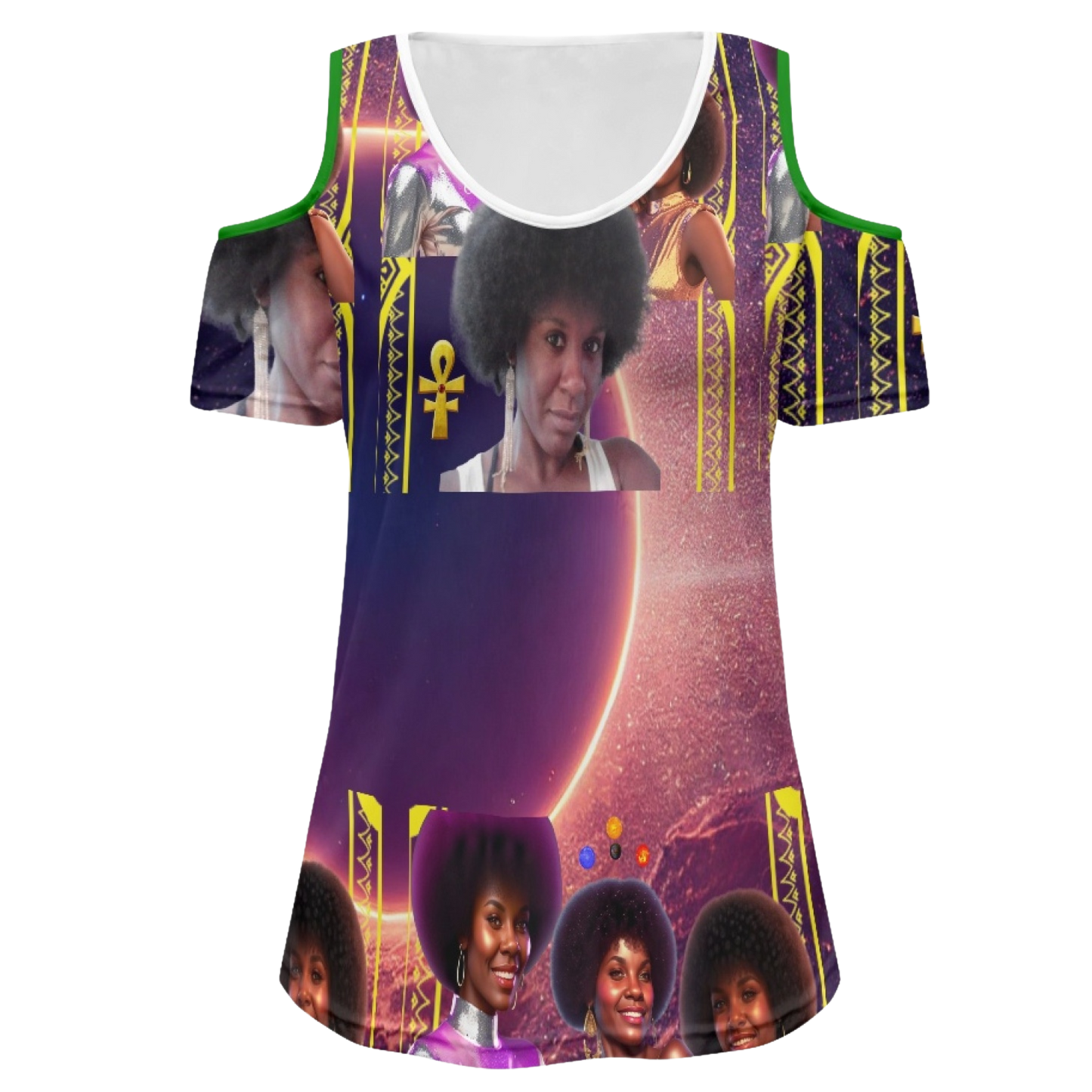 Beloved Ancestors Custom off the shoulder T-shirt