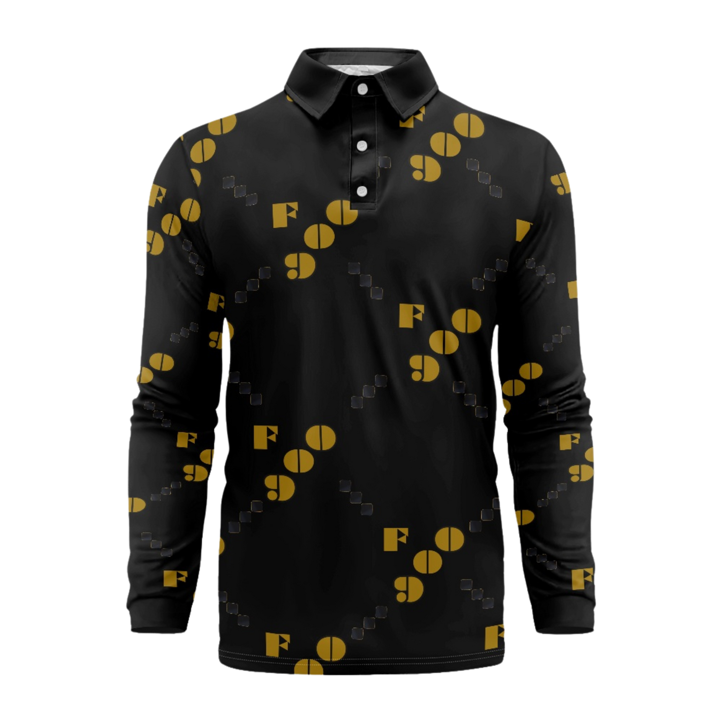 F900 Monogram Long Sleeve Polo