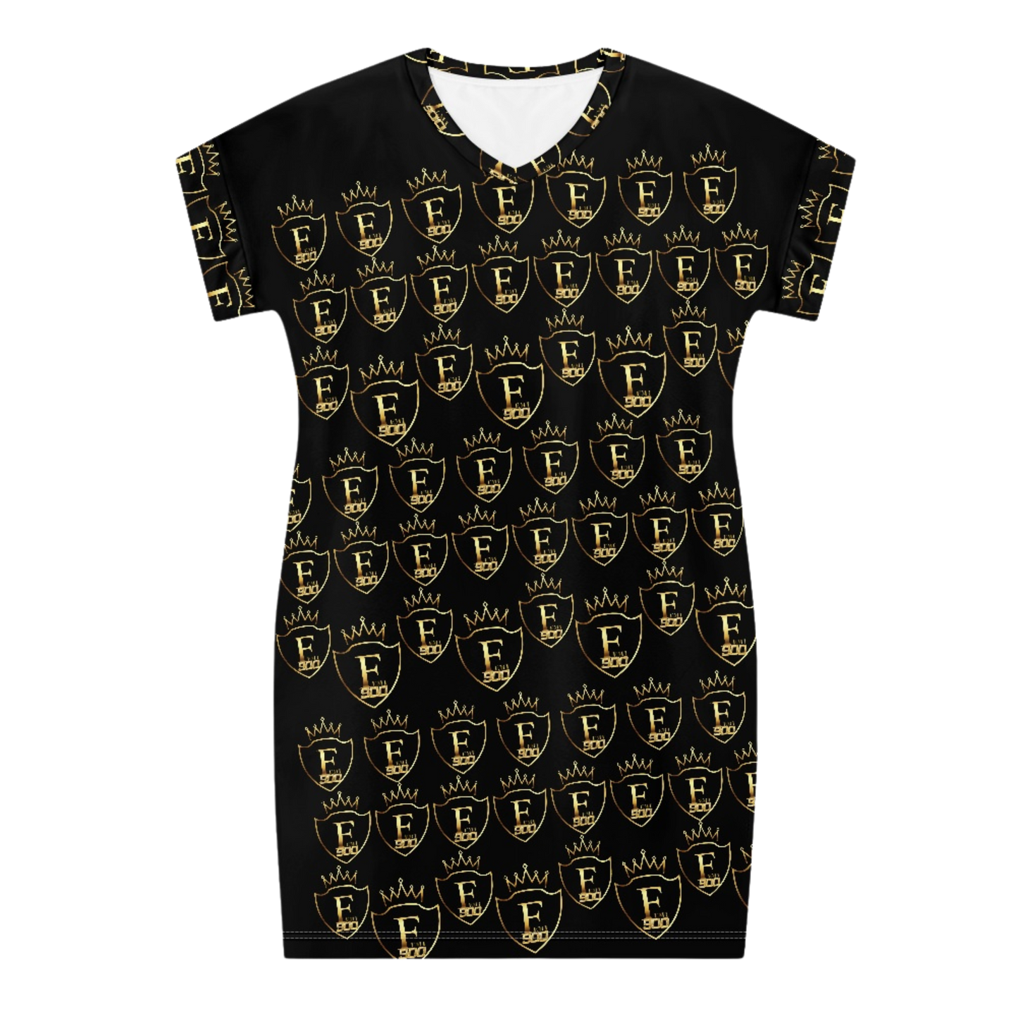 FEMI 900 Monogram Black t-shirt dress