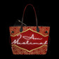I Am Muslimah handbag (red & gold)