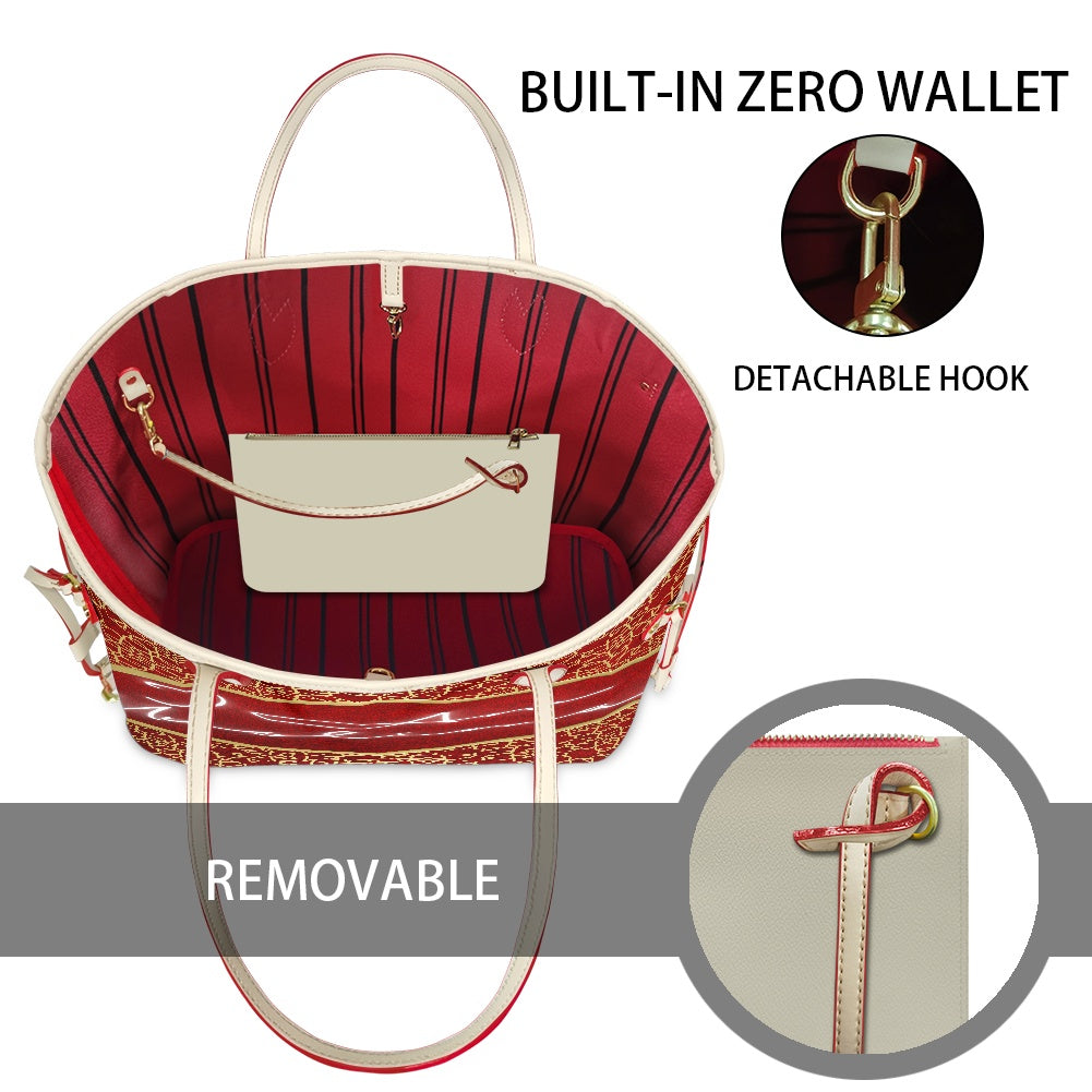 I Am Muslimah handbag (red & gold)