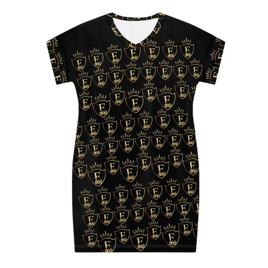FEMI 900 Monogram Black t-shirt dress