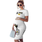 Maternity short sleeve midi dress